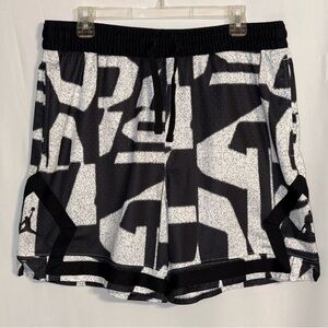 Air Jordan Black and White Athletic Shorts With Dri-Fit Size XL